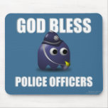 God Bless Police Officers mousepads