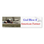 God Bless the  American Farmer bumper sticker bumper stickers