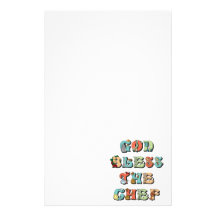 God Bless the Chef Stationery