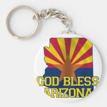 God Bless the state of Arizona Key Chains