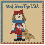 God Bless The USA-Country Prim Photo Sculpture photo sculptures