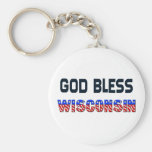 God Bless Wisconsin Key Chains