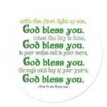 God Bless You Round Stickers