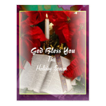 God Bless You, This Holiday Season Postcard