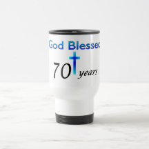 God Blessed 70 years birthday gift Mugs