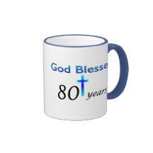 God Blessed 80 years birthday gift Coffee Mug