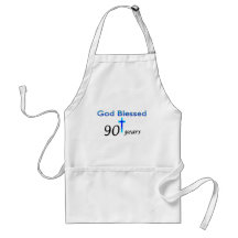 God Blessed 90 years birthday gift Aprons