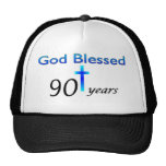 God Blessed 90 years birthday gift Mesh Hats