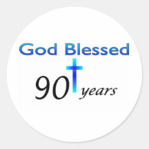 God Blessed 90 years birthday gift Stickers