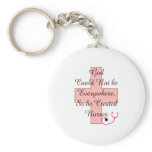 God Could Not Everywhere NURSES pink cross keychains