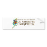 God Created Bagpipes Bumper Stickers