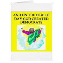 god created democrats greeting cards