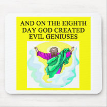 god created evil geniuses mouse pad