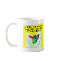 god created evil geniuses coffee mug