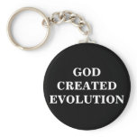 GOD CREATED EVOLUTION keychains