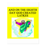 god created latkes postcard