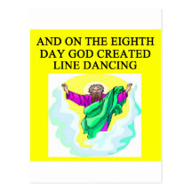 god created line dancing post cards