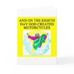 god created motorcycles greeting card