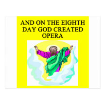 god created opera post card