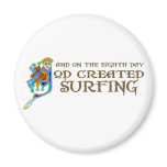 God Created Surfing magnets