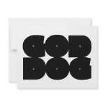 GOD DOG black invitations