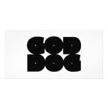 GOD DOG black photo cards