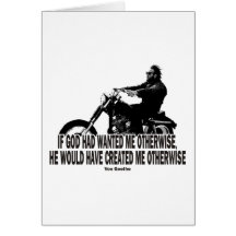 God Don't Hate Men Bikers Greeting Card
