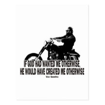 God Don't Hate Men Bikers Postcard