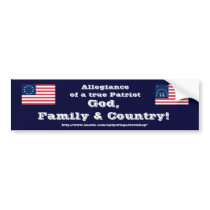 God, Family & Country! Bumper Stickers
