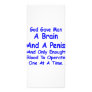 God Gave Man Brain & Penis & Only Blood For 1 Rack Cards