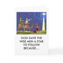 God gave the wisemen a star to follow because... cards