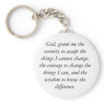 God, grant me the serenity to accept the things... keychains