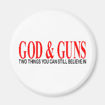 GOD & GUNS FRIDGE MAGNET