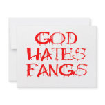 God Hates Fangs invitations