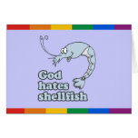 GOD HATES SHELLFISH cards