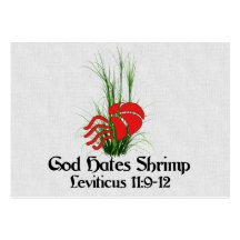 God Hates Shrimp Business Cards