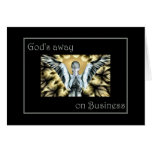 God is Away on Business  cards