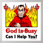 God Is Busy, Can I Help You? Poster posters