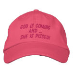 God Is Coming Embroidered Hat embroidered hats