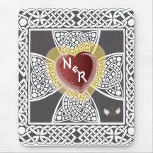 God Is Love Monograms Mousepad-Customise