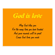 God is love postcards