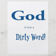 God is not a Dirty Word Personalized Flyer