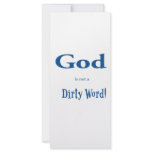 God is not a Dirty Word rack cards