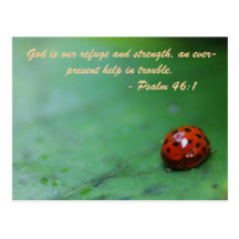 God is our refuge and strength, an ever-present post cards
