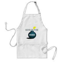 God is the bomb aprons