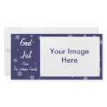 God Jul Snowflakes photo cards