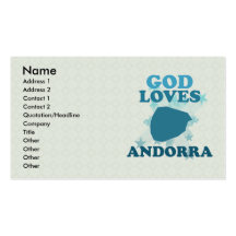God Loves Andorra Business Cards