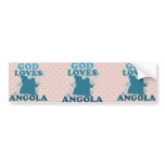 God Loves Angola bumper stickers