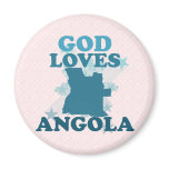God Loves Angola Refrigerator Magnets