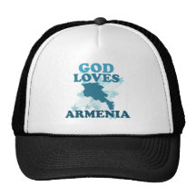 God Loves Armenia Trucker Hats